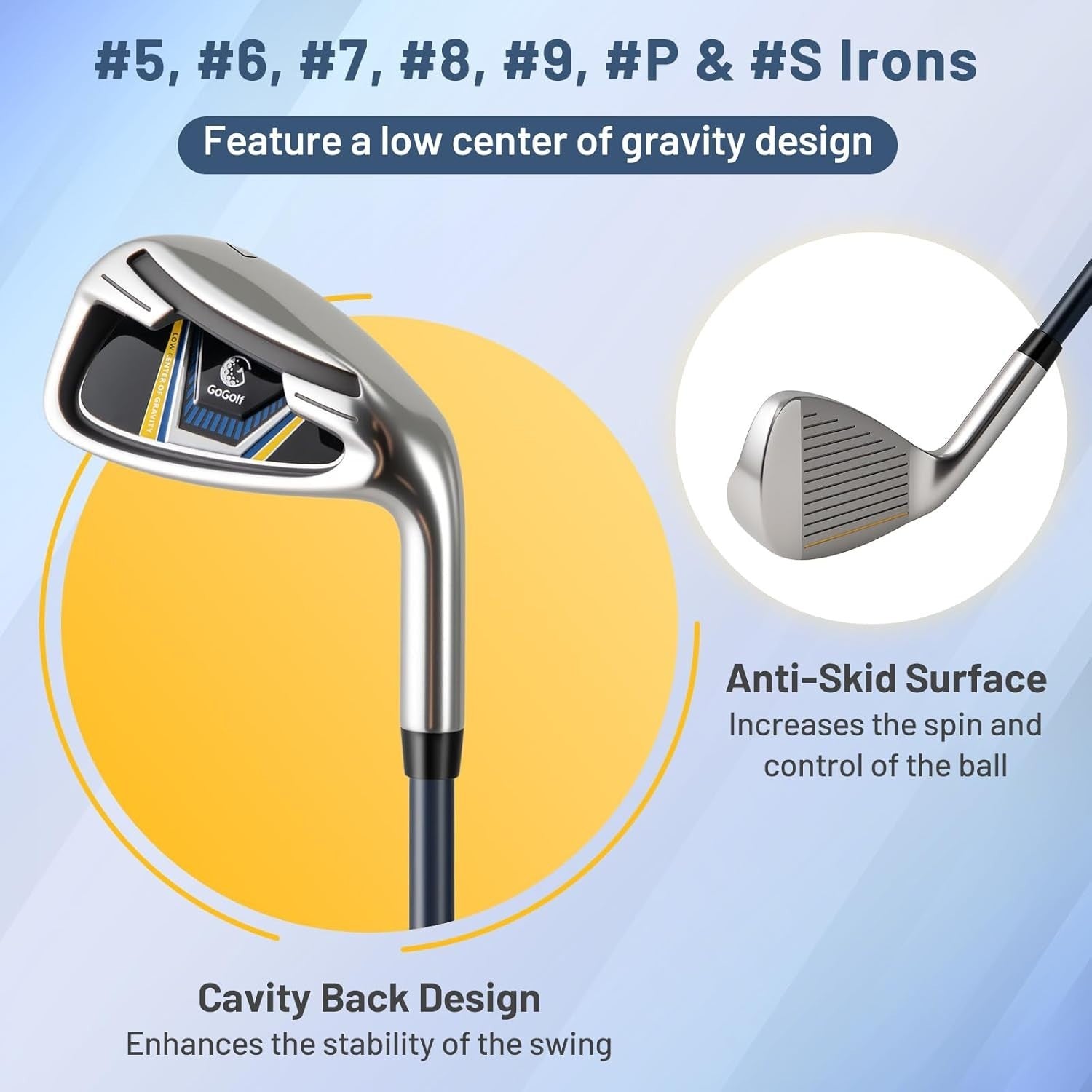 Mens Right Hand Golf Club Set 12pc Driver Fairway Hybrid Irons Bag