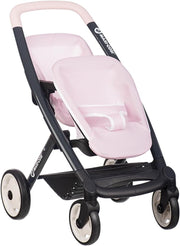 Twin Doll Pushchair Stroller Adjustable Seats Silent Wheels Easy Grip