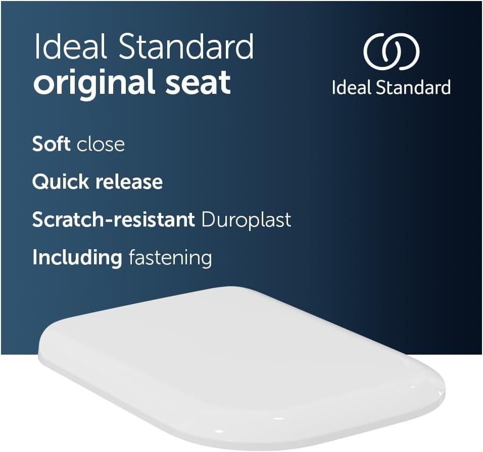 Tonic II WC Toilet Seat White Soft Close Quick Release Duroplast