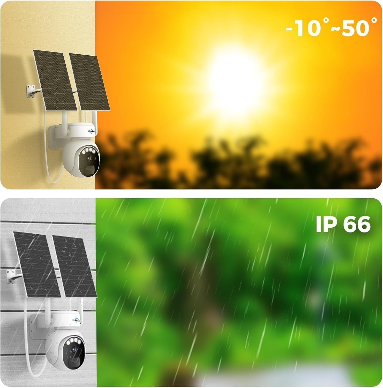 5MP Solar Security Camera Wireless 360° PTZ Color Night Vision WiFi