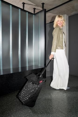 Foldable Shopping Trolley with Adjustable Handle & Recycled Water-Resistant Bag