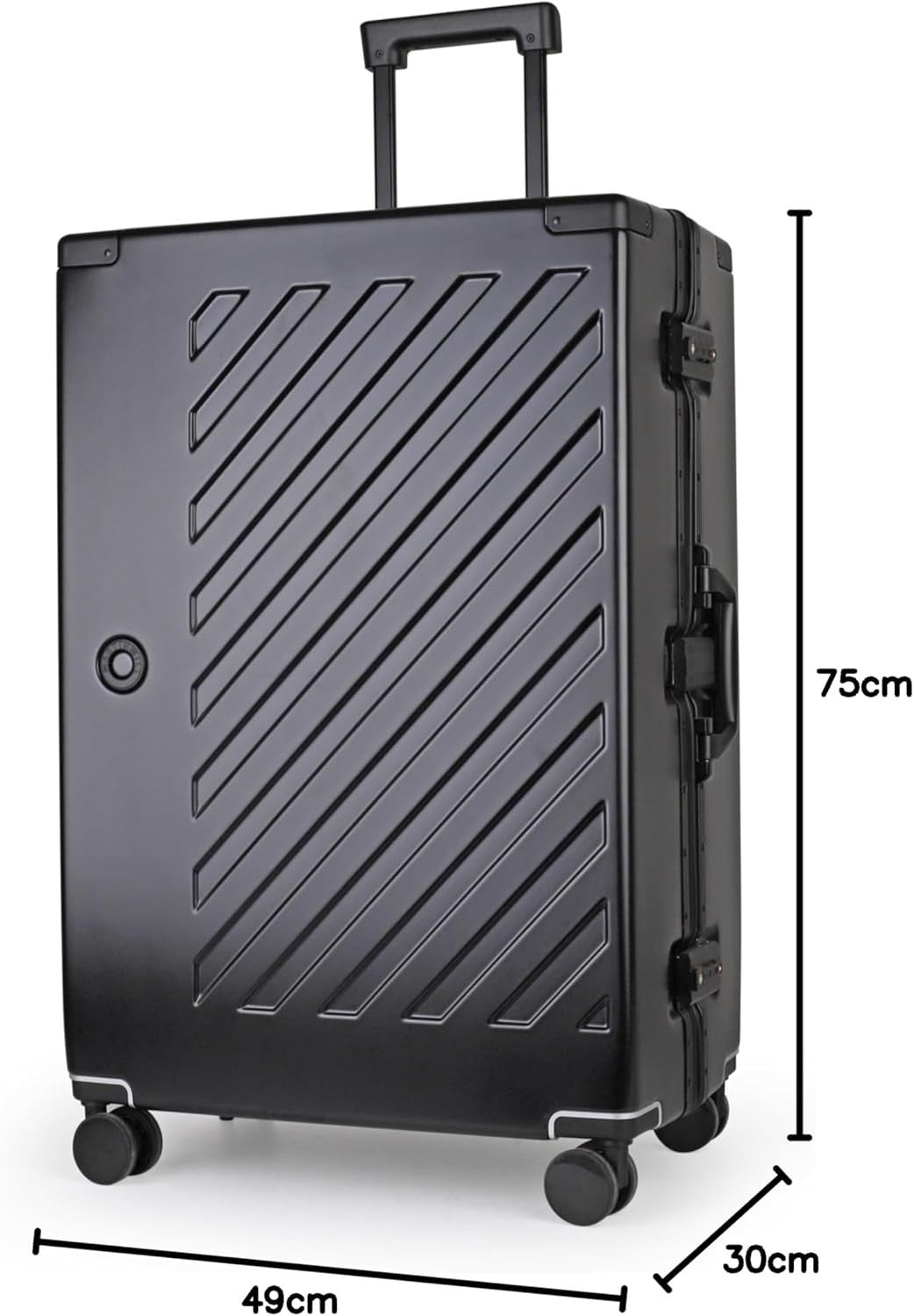 28 Inch Zipperless Polycarbonate Suitcase Dual TSA Locks Silent Spinner