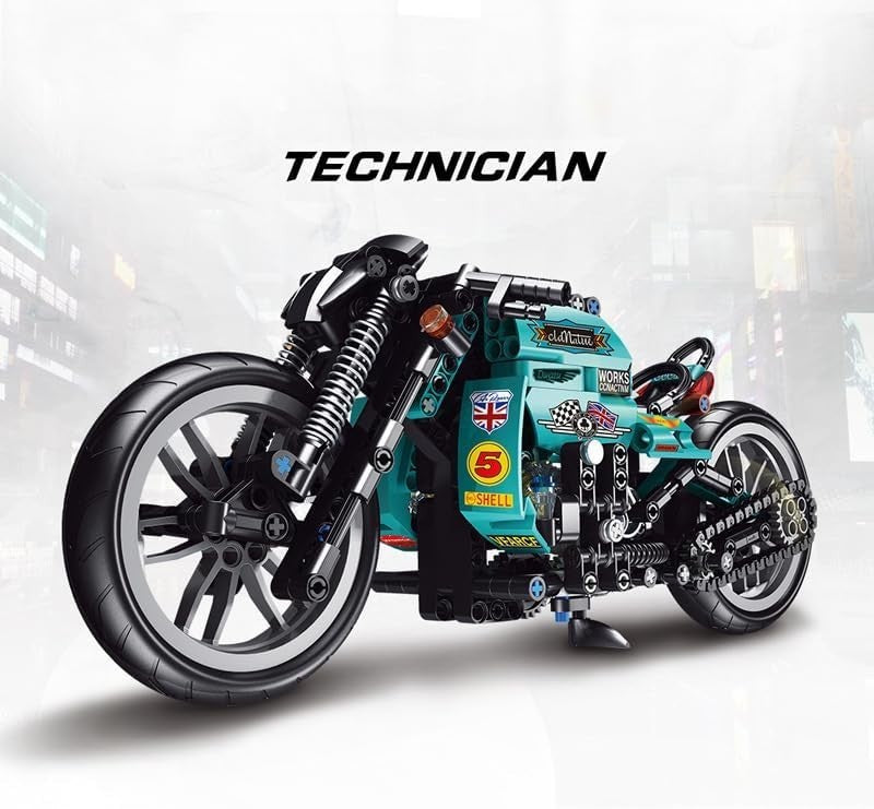 900-Piece Motorcycle Building Kit with Realistic Details & Fun Assembly