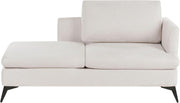 Modern Right Hand Chaise Lounge Beige Water-Repellent Fabric Sofa Seat
