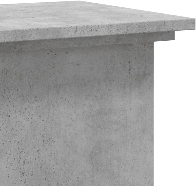 Concrete Grey Wood Plant Stand 60cm Tall Modern Display Pedestal Table Home Deco