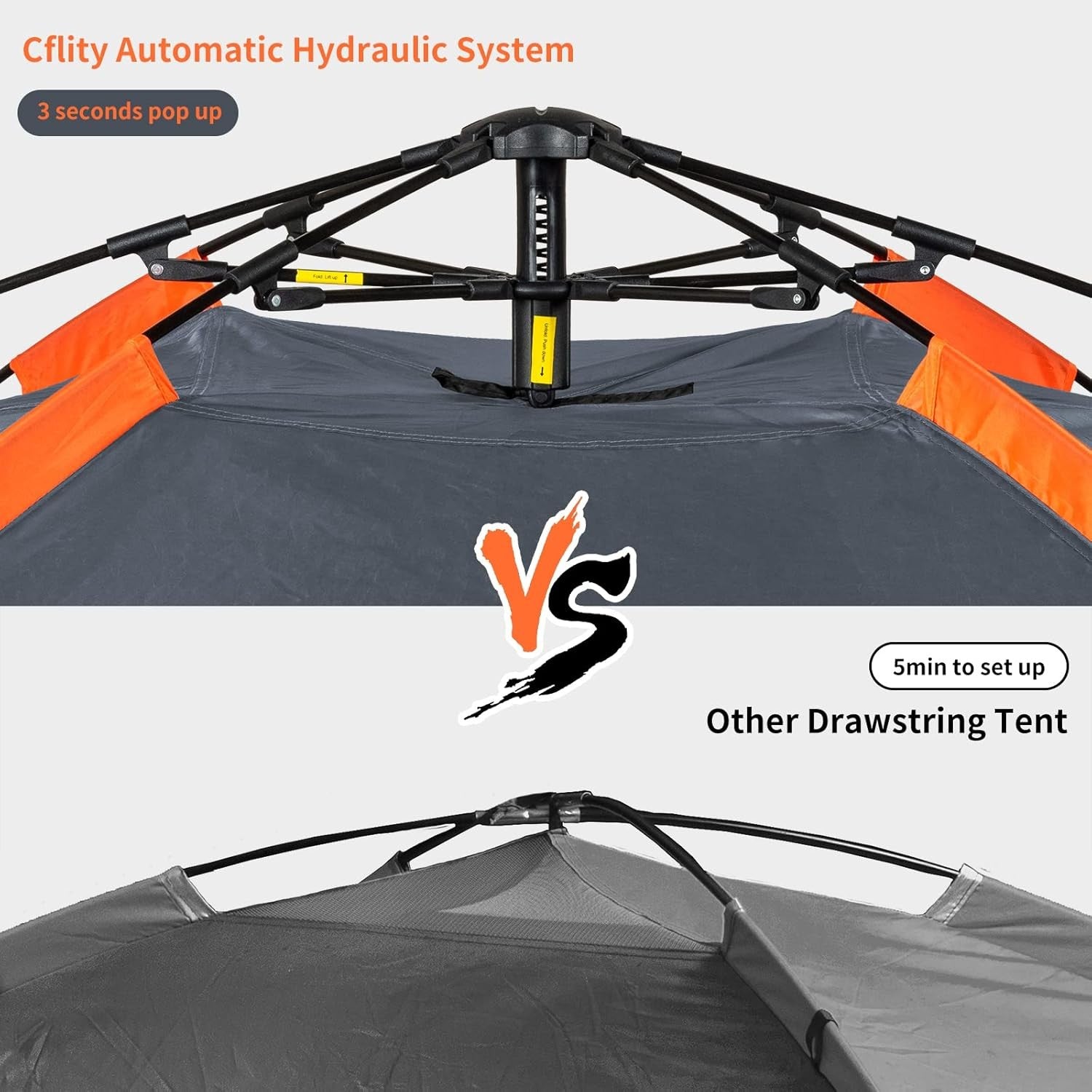 3 Man Instant Pop Up Camping Tent Waterproof 4 Season