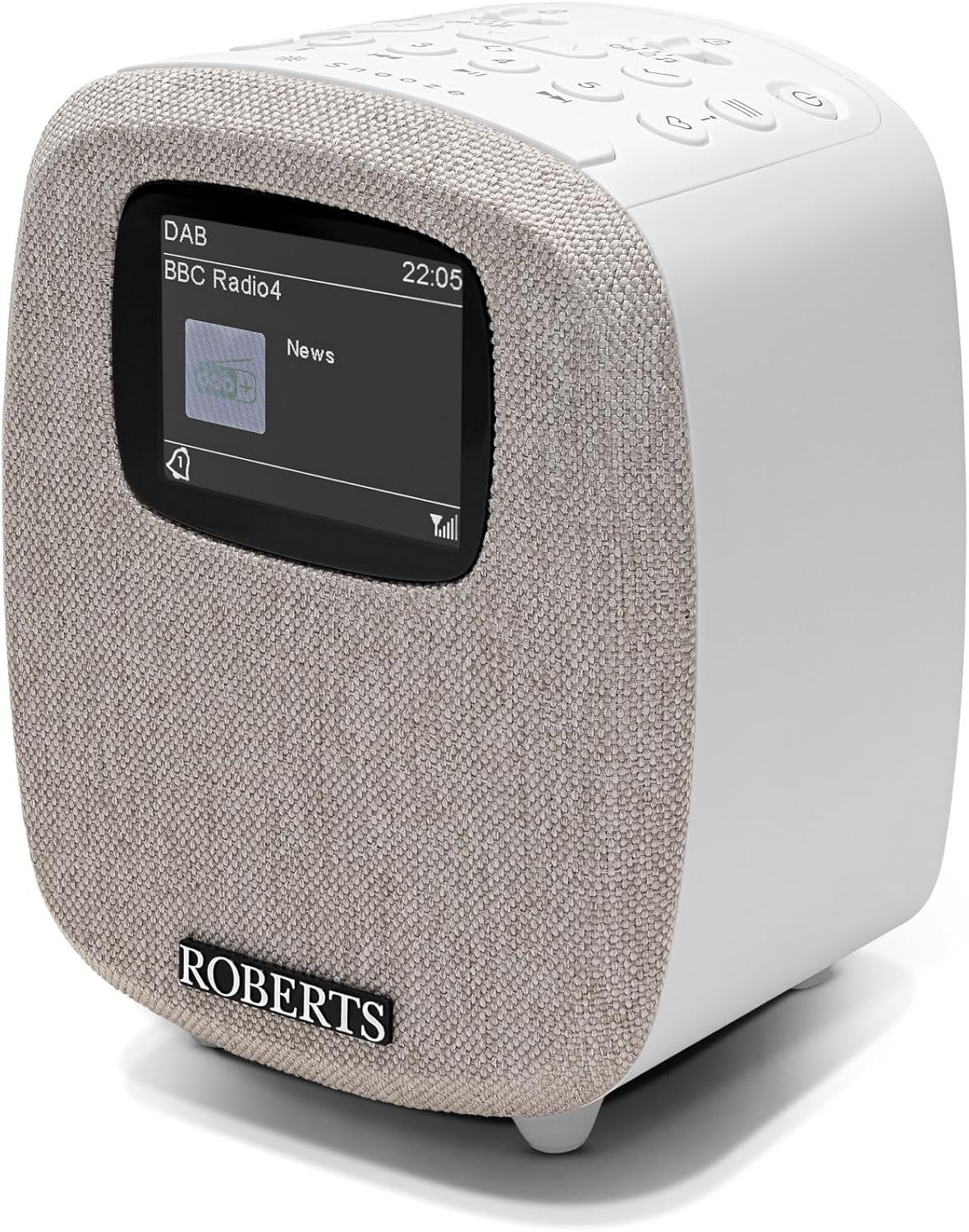 DAB Digital Clock Radio Bluetooth White Colour Display Dual Alarm Bedside