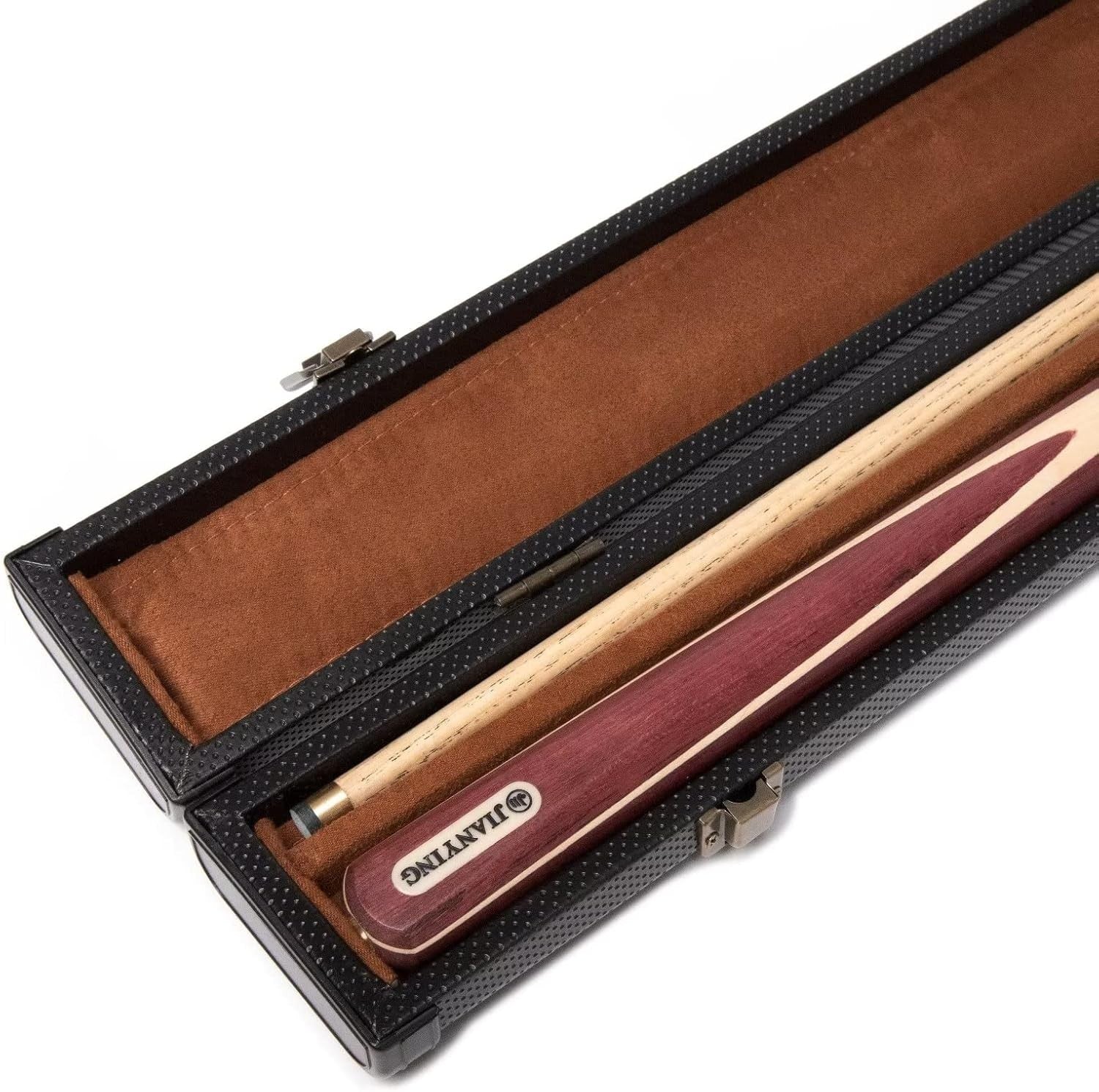 57" 3/4 Jointed Ash Snooker Pool Cue 10mm Tip Extension Hard Case