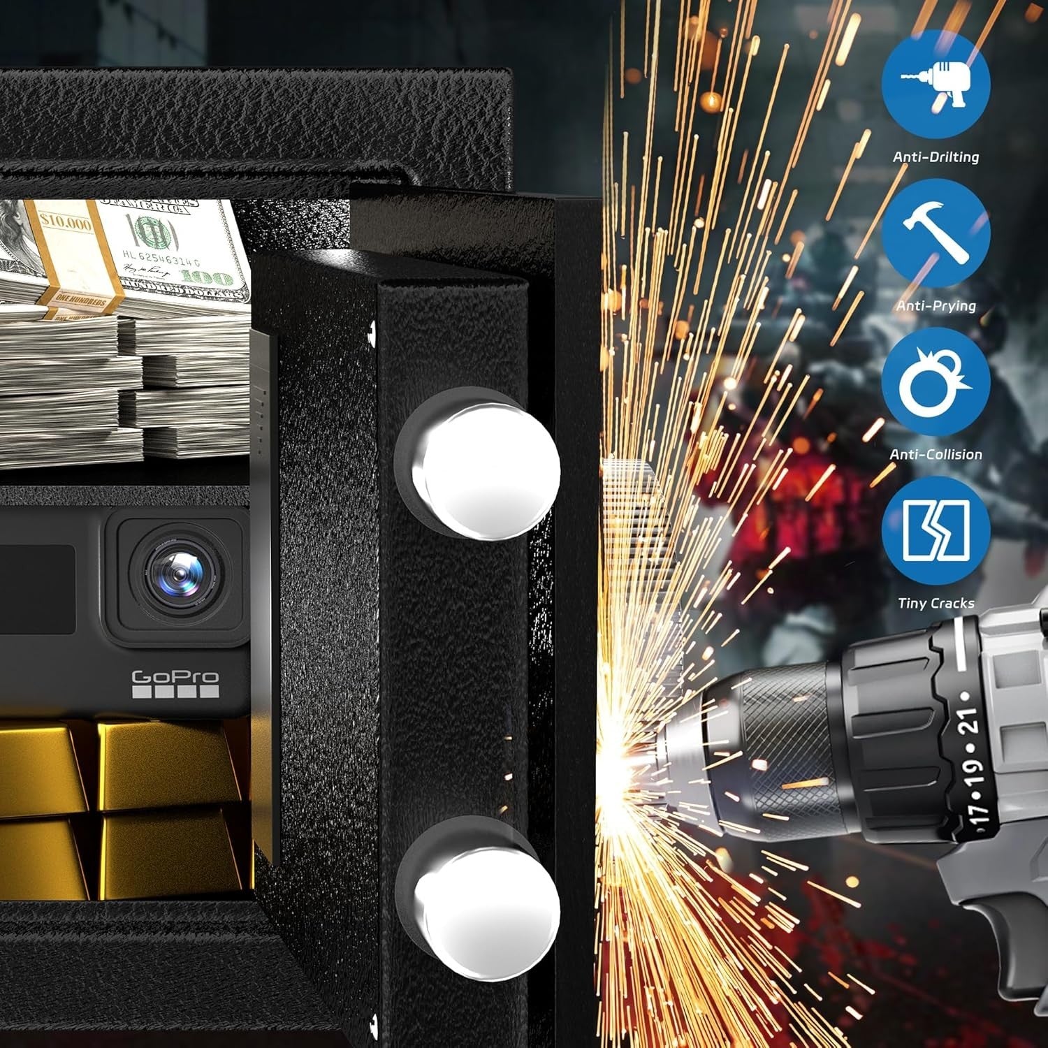 21L Digital Safe Box Electronic Keypad Cash Jewelry Security Lock