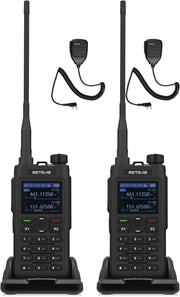 Dual Band Walkie Talkies 2 Pack High Power Long Range 2000mAh Type-C