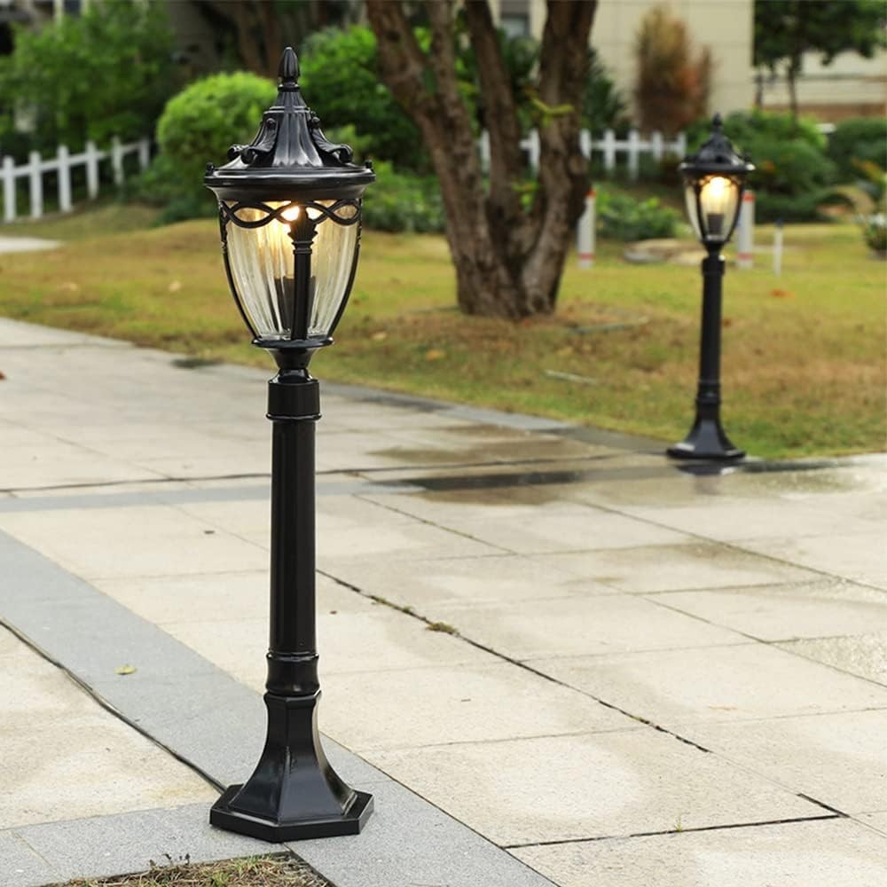 Outdoor Post Light Retro Garden Lantern IP55 E27 60W Lamp (B)