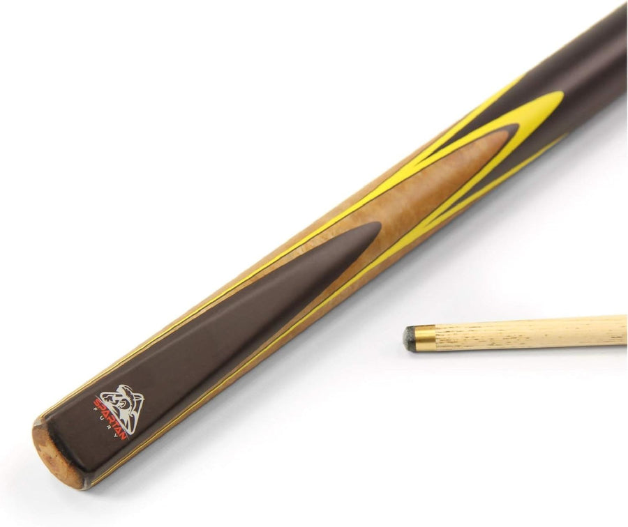57" 2 Piece Ash Snooker Pool Cue 9mm Tip Brass Joint 18oz 19oz
