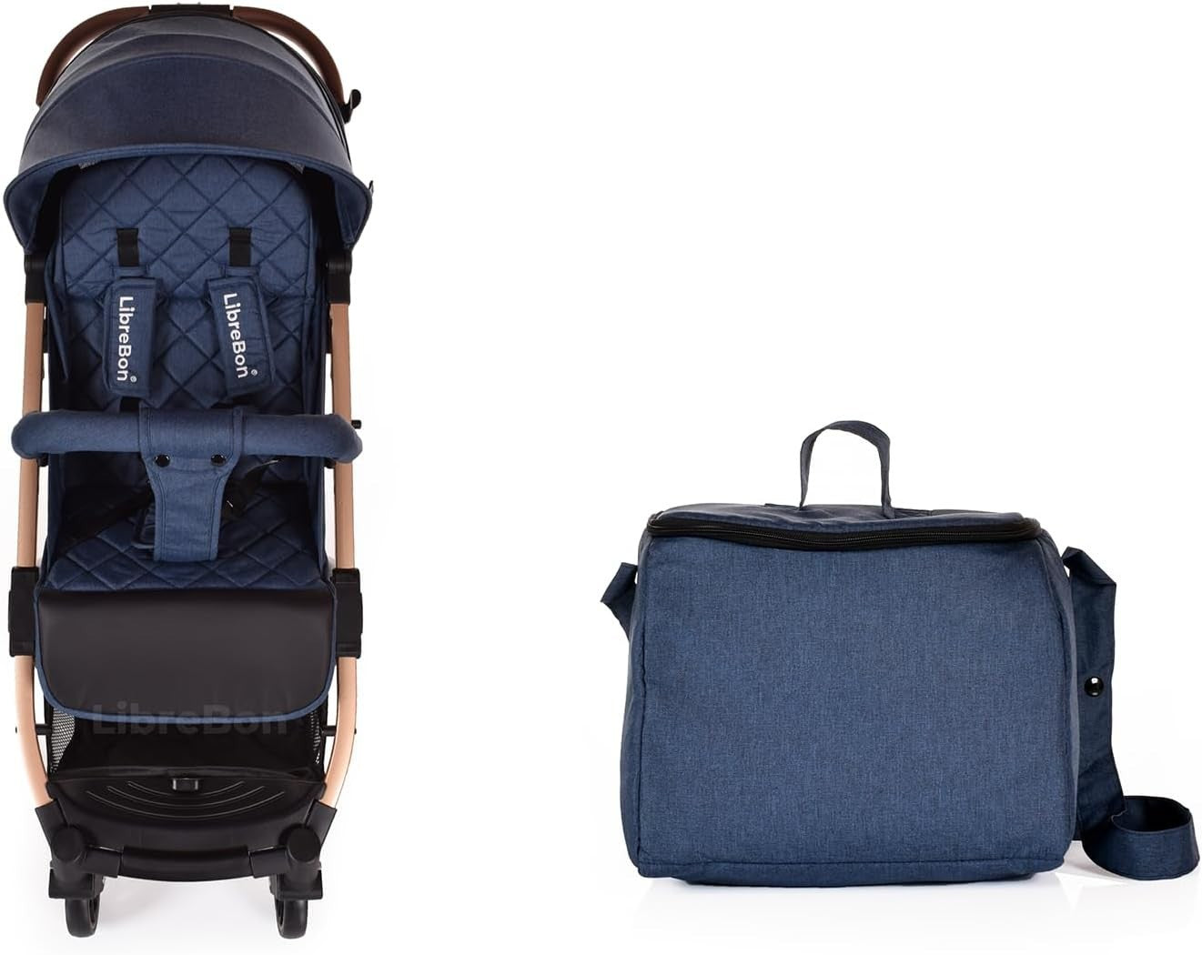 Lightweight Travel Stroller One Hand Fold Compact Buggy with Rain Cover
