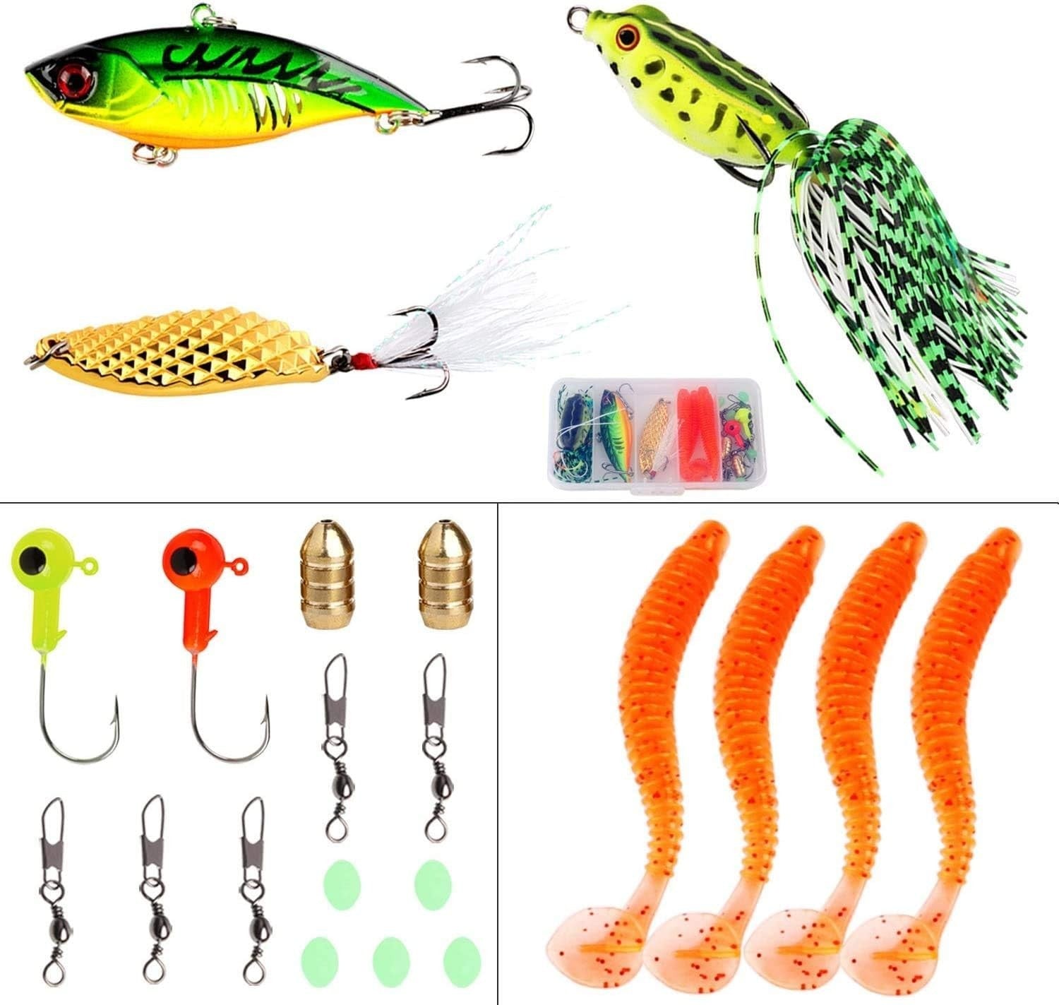 Fishing Rod & Spinning Reel Combo Complete Travel Kit for All Anglers