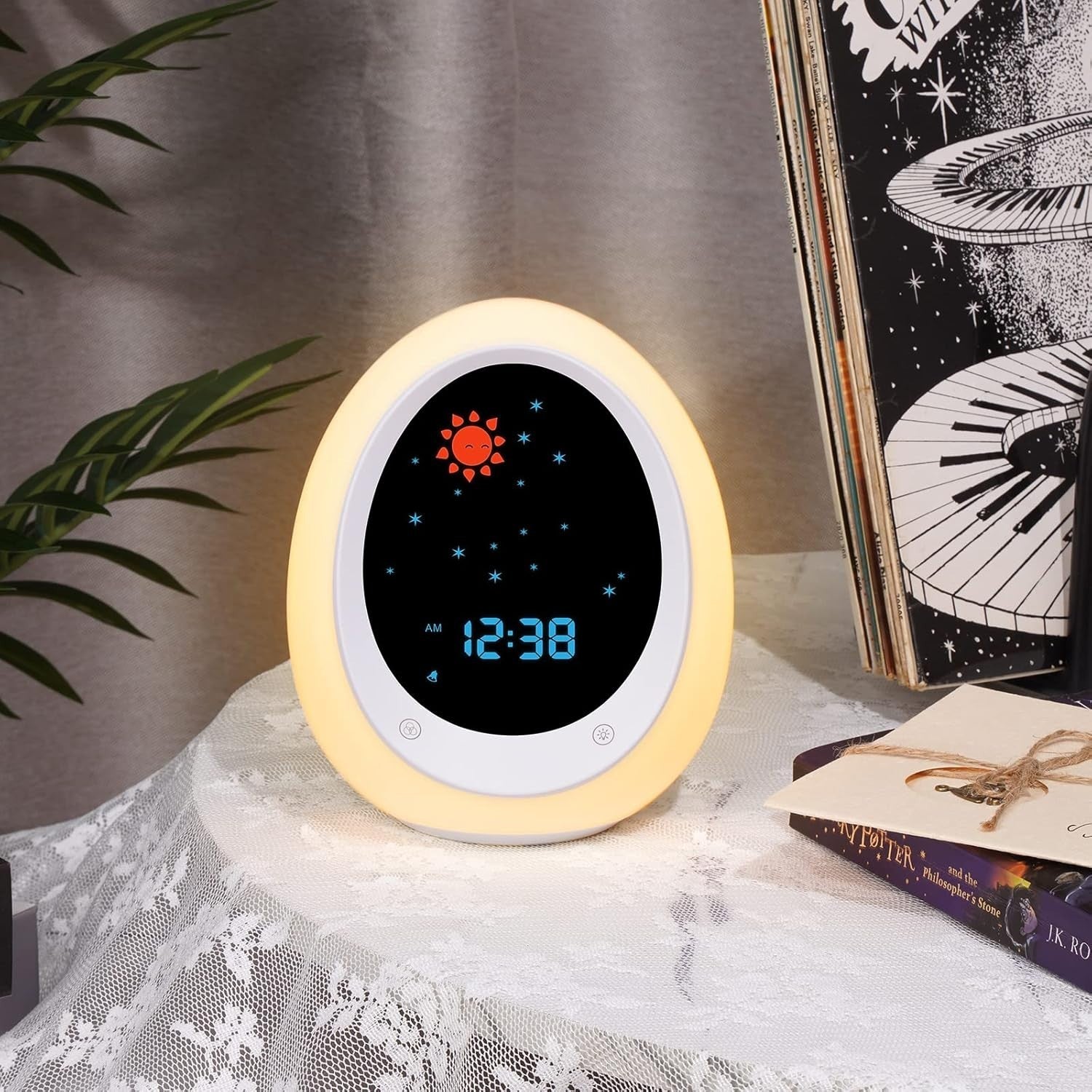 Kids Sleep Training Alarm Clock Night Light & Sound Machine