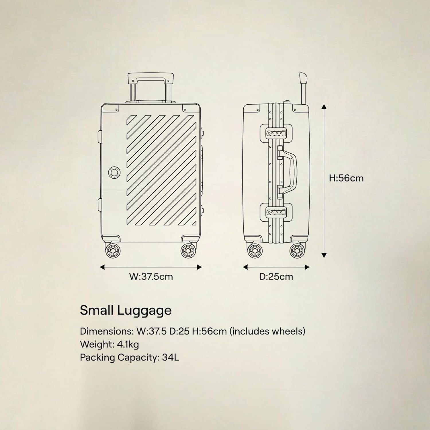 Zipperless Polycarbonate Suitcase Set Carry On + Large TSA Locks Spinner