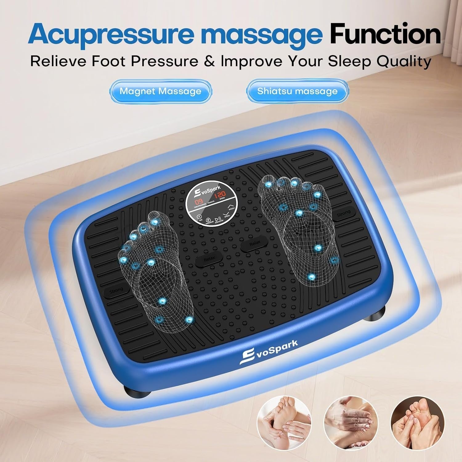 Vibration Plate Exercise Machine 2D 4D Dual Motor 120 Speeds 450LB