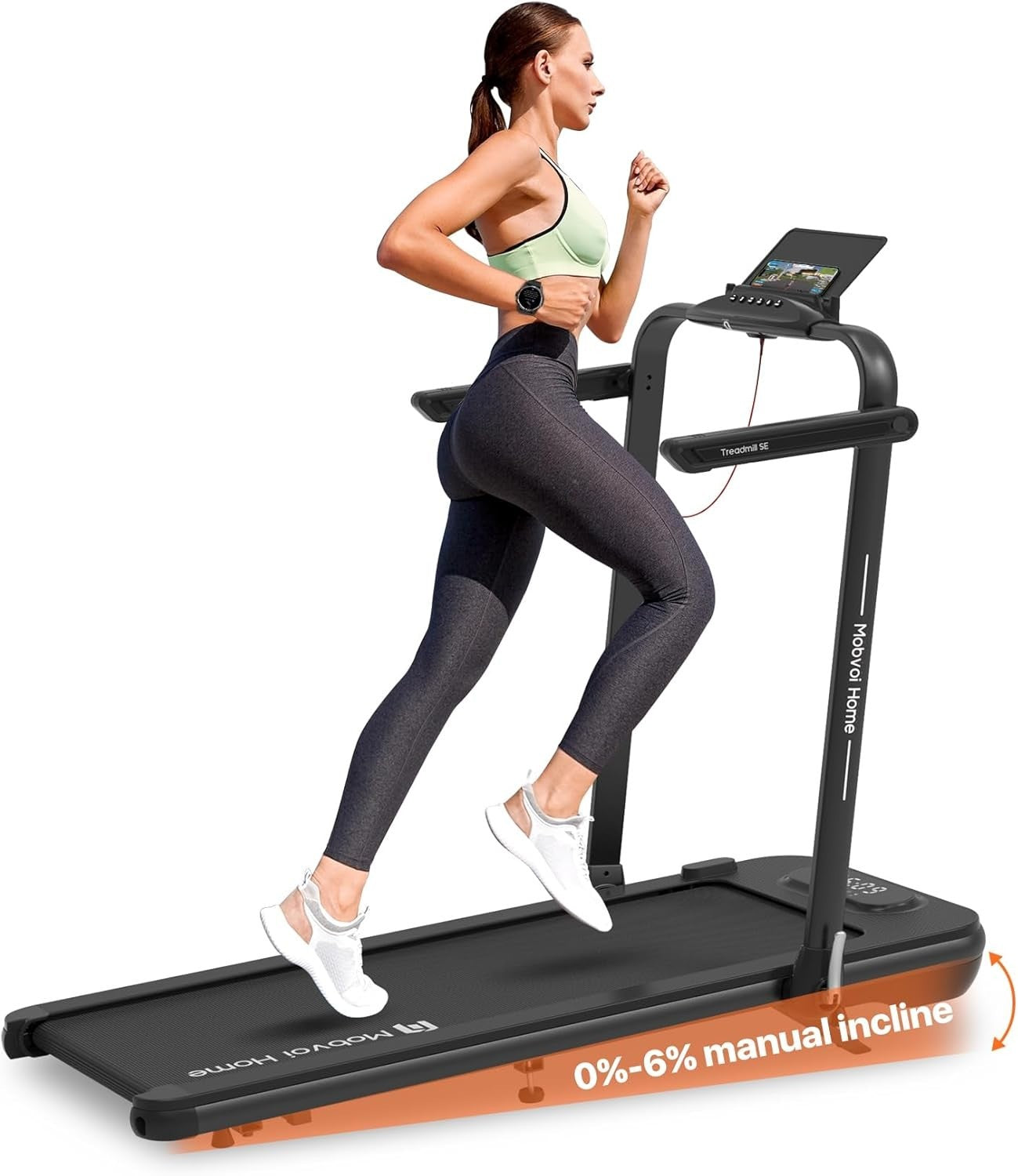 3-in-1 Folding Treadmill with Incline Smart AI Walking Pad Quiet Home Office