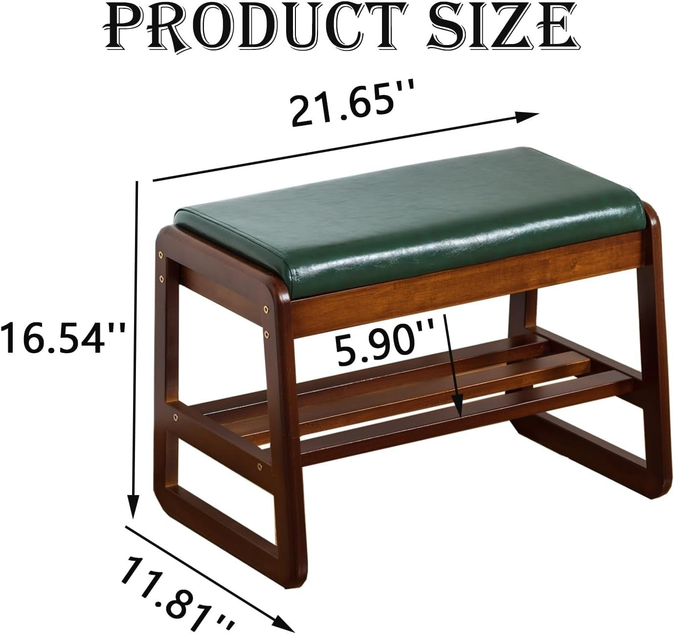 Entryway Shoe Bench with Flip-Top Storage & Cushion, 2-Tier Organizer