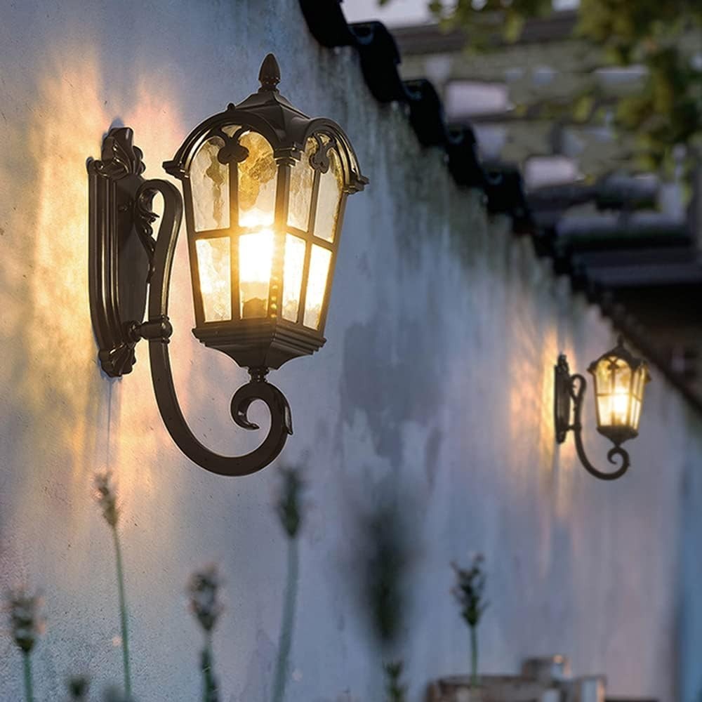 Retro European Style Wall Lamp – E27 Waterproof Lantern, Vintage Lighting