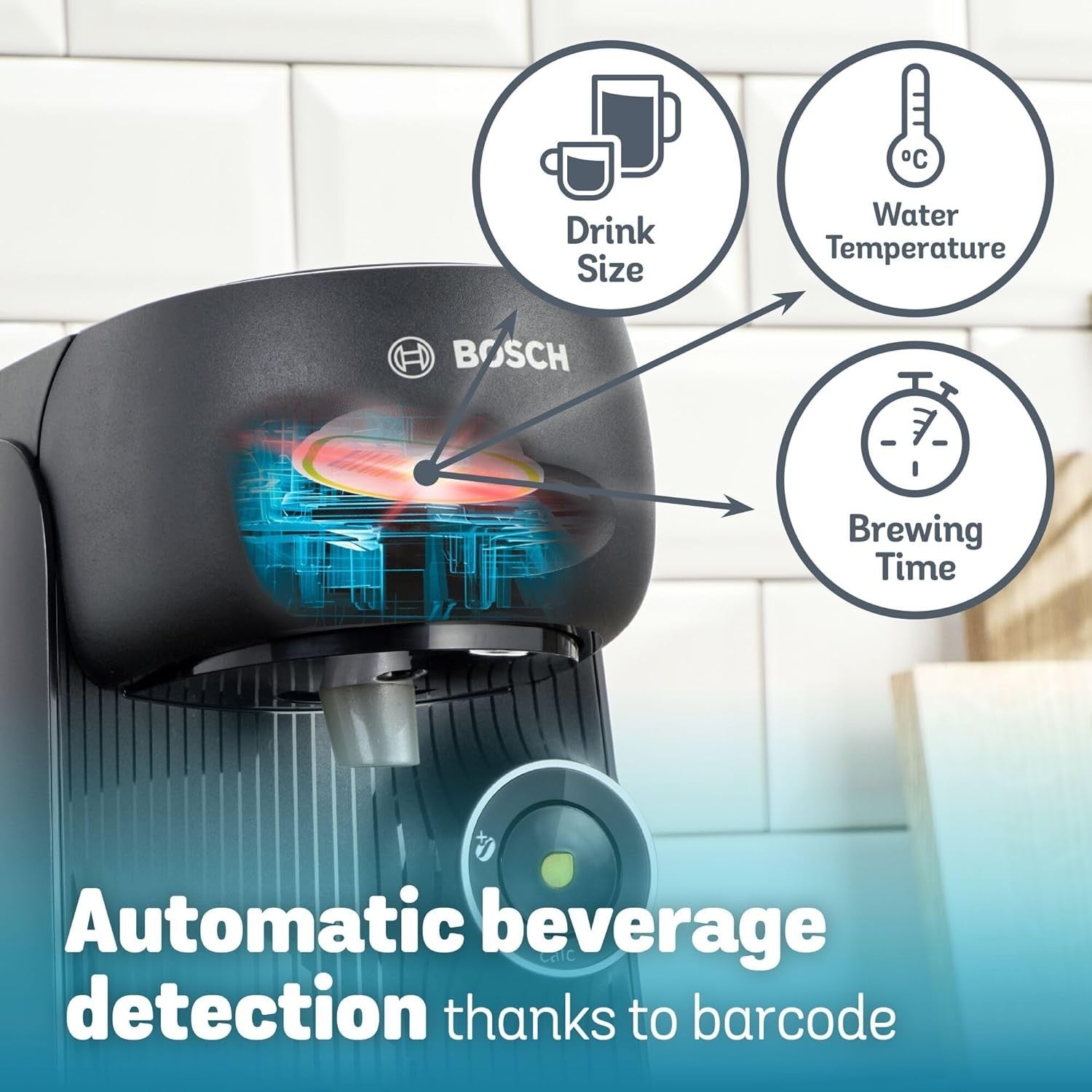 Pod Coffee Machine with One-Touch Brewing | Intensity Boost | Compact 0.7L
