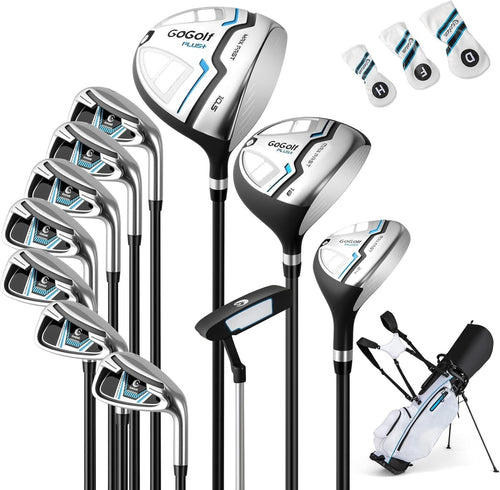 Mens Right Hand Golf Club Set 12pc 460cc Driver Irons Hybrid Stand Bag