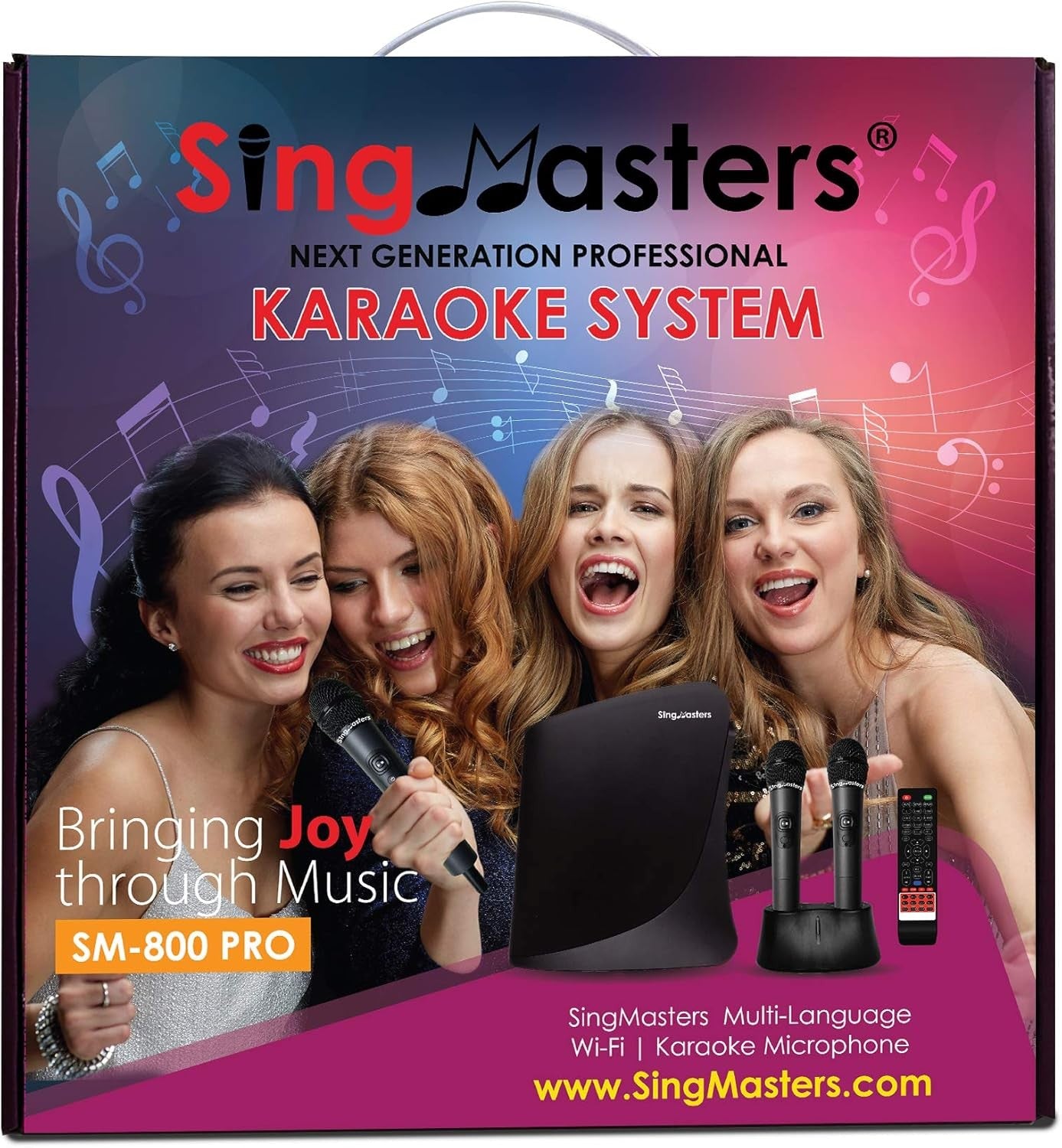 Magic Sing SM-800 PRO Karaoke Machine 18K Songs Wi-Fi Dual Mics