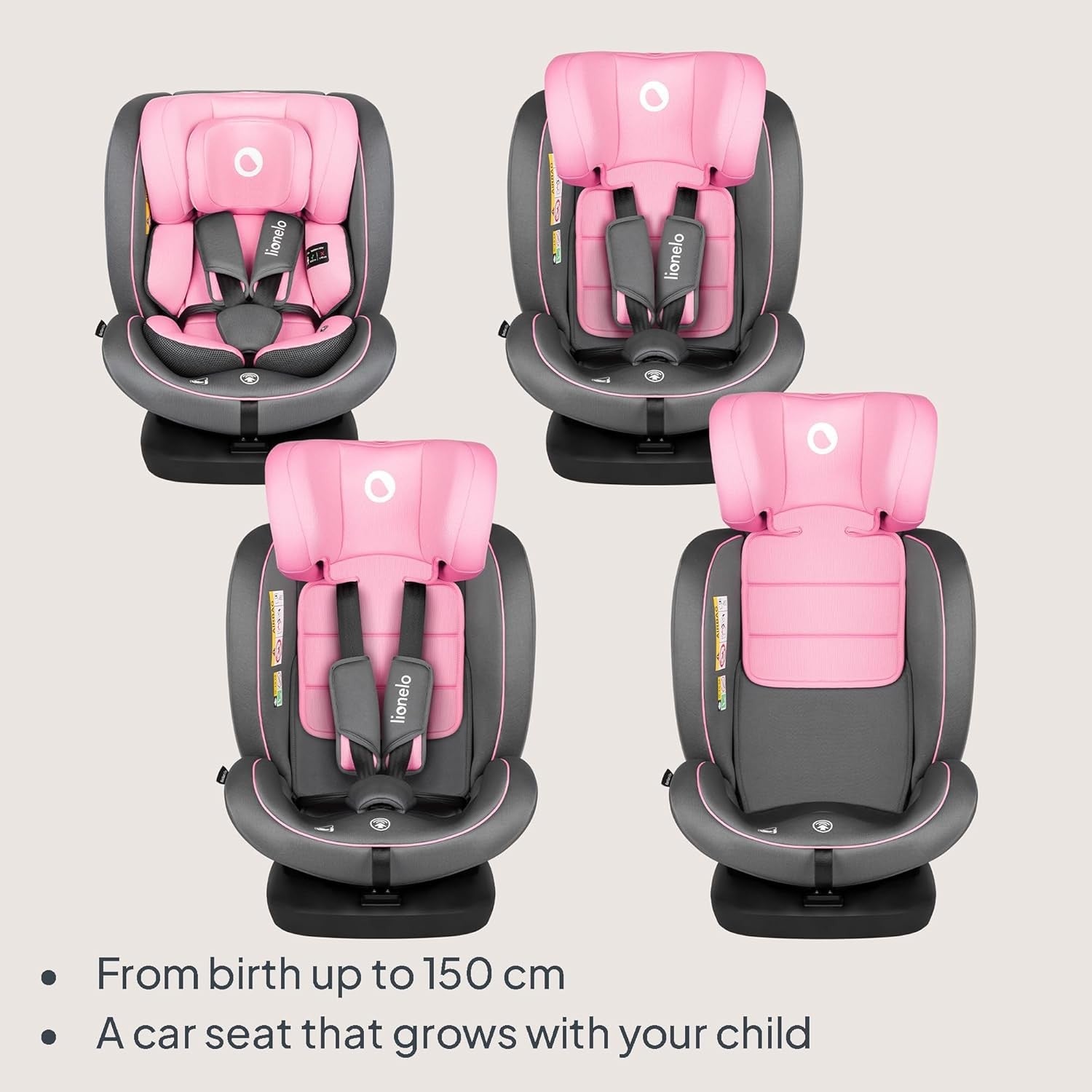 360° Swivel ISOFIX i-Size Baby Car Seat 0–12 Years Rear & Forward Facing