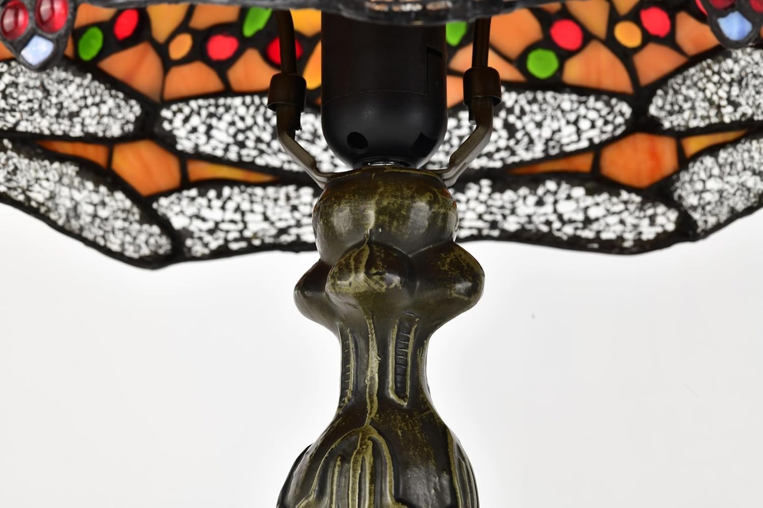 Stained Glass Tiffany Table Lamp 18” Height Handmade Vintage Light