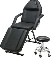 Adjustable Pedicure Salon Stool With Foot Spa Basin Rolling Chair