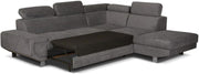 Pull Out Sofa Bed with Storage – Grey 5 Seater Corner Settee RH