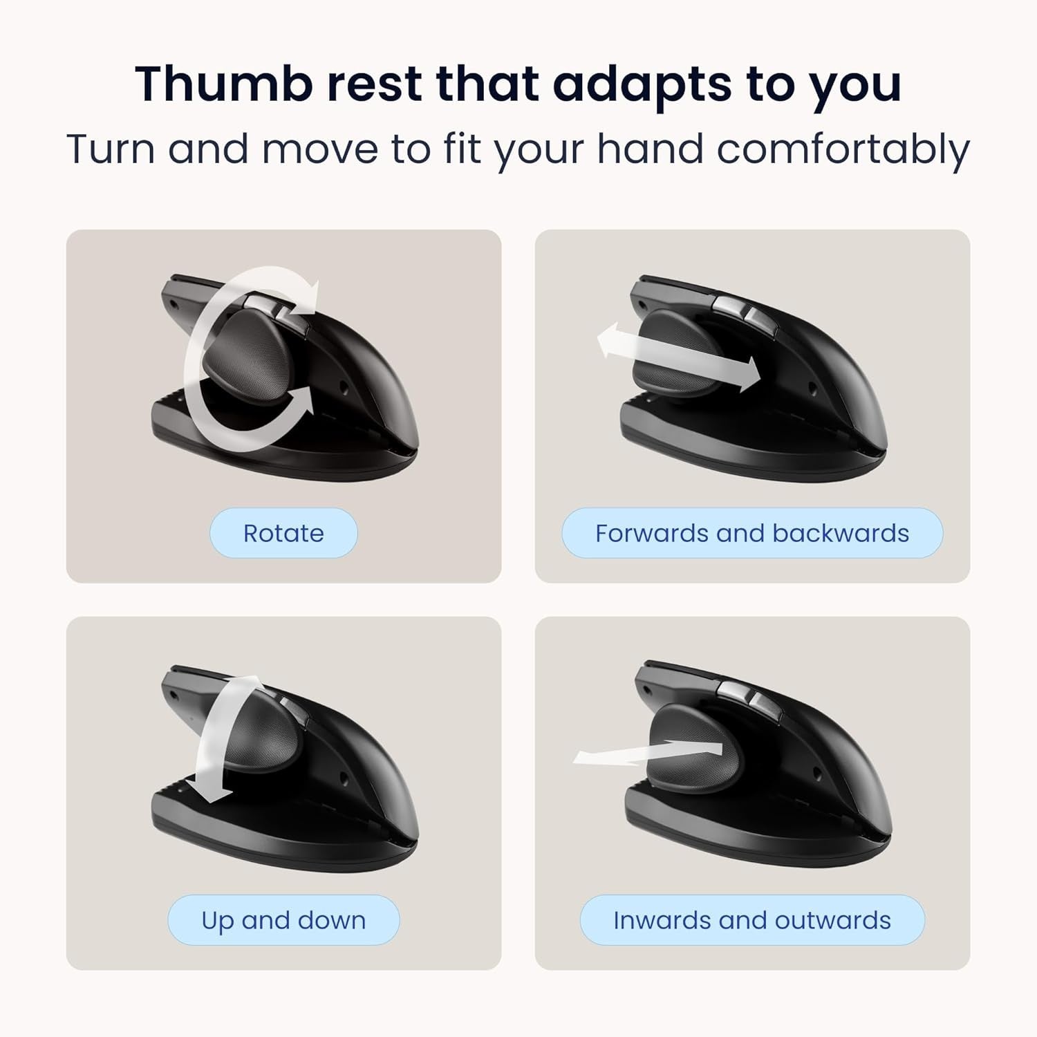 Adjustable Vertical Ergonomic Mouse Wireless 6 Button Tilt Design