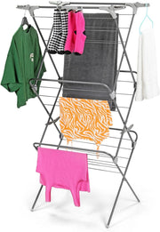 3 Tier Clothes Airer Folding Drying Rack 27m Large Indoor Outdoor Laundry