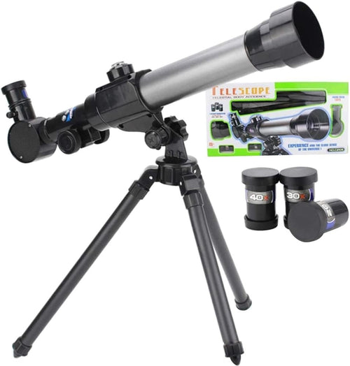 60mm Beginner Astronomy Telescope Assorted Colour with Tripod Kit Plus