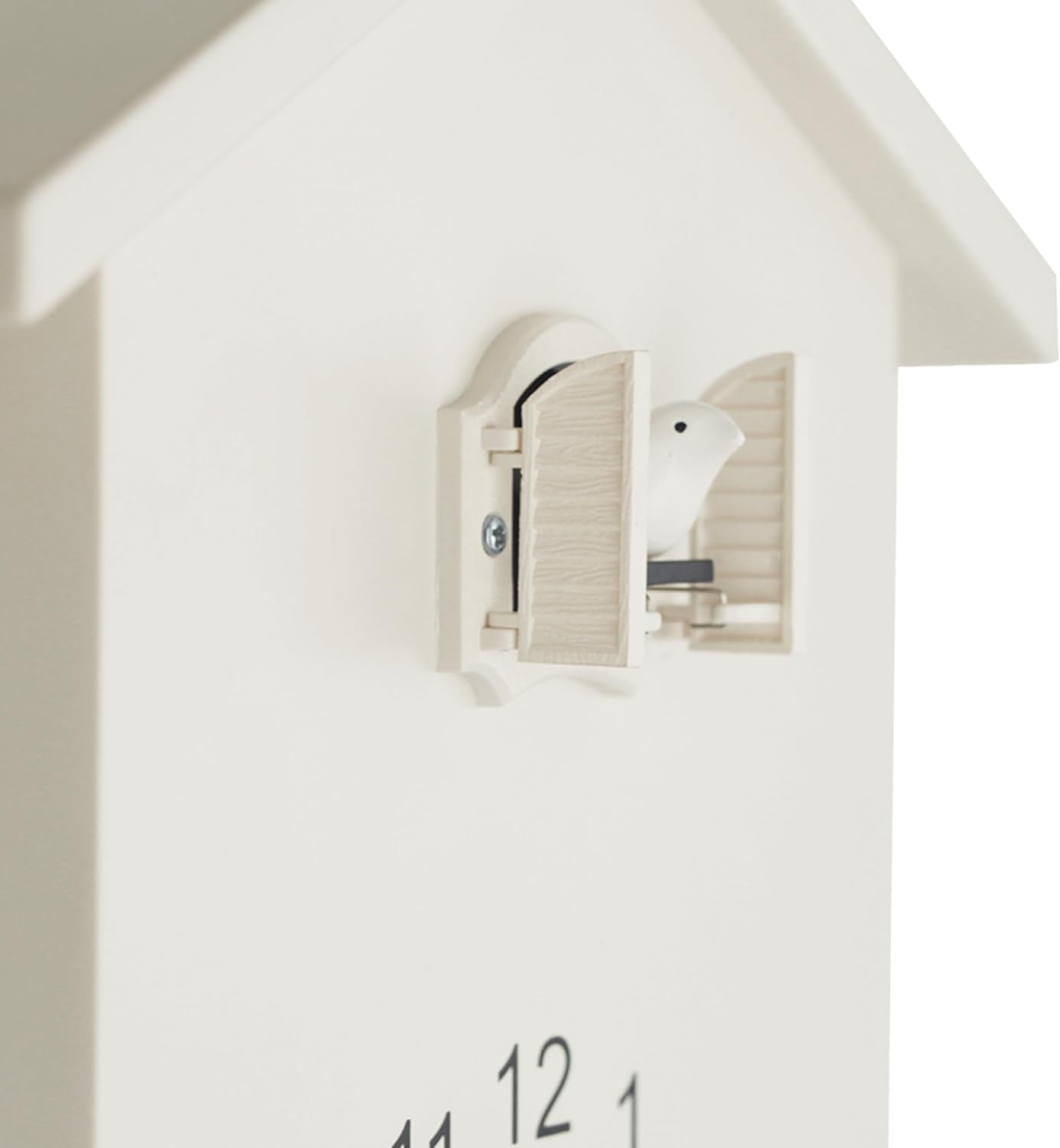 Minimalist Cuckoo Wall Clock Battery Operated Modern Pendulum 25cm