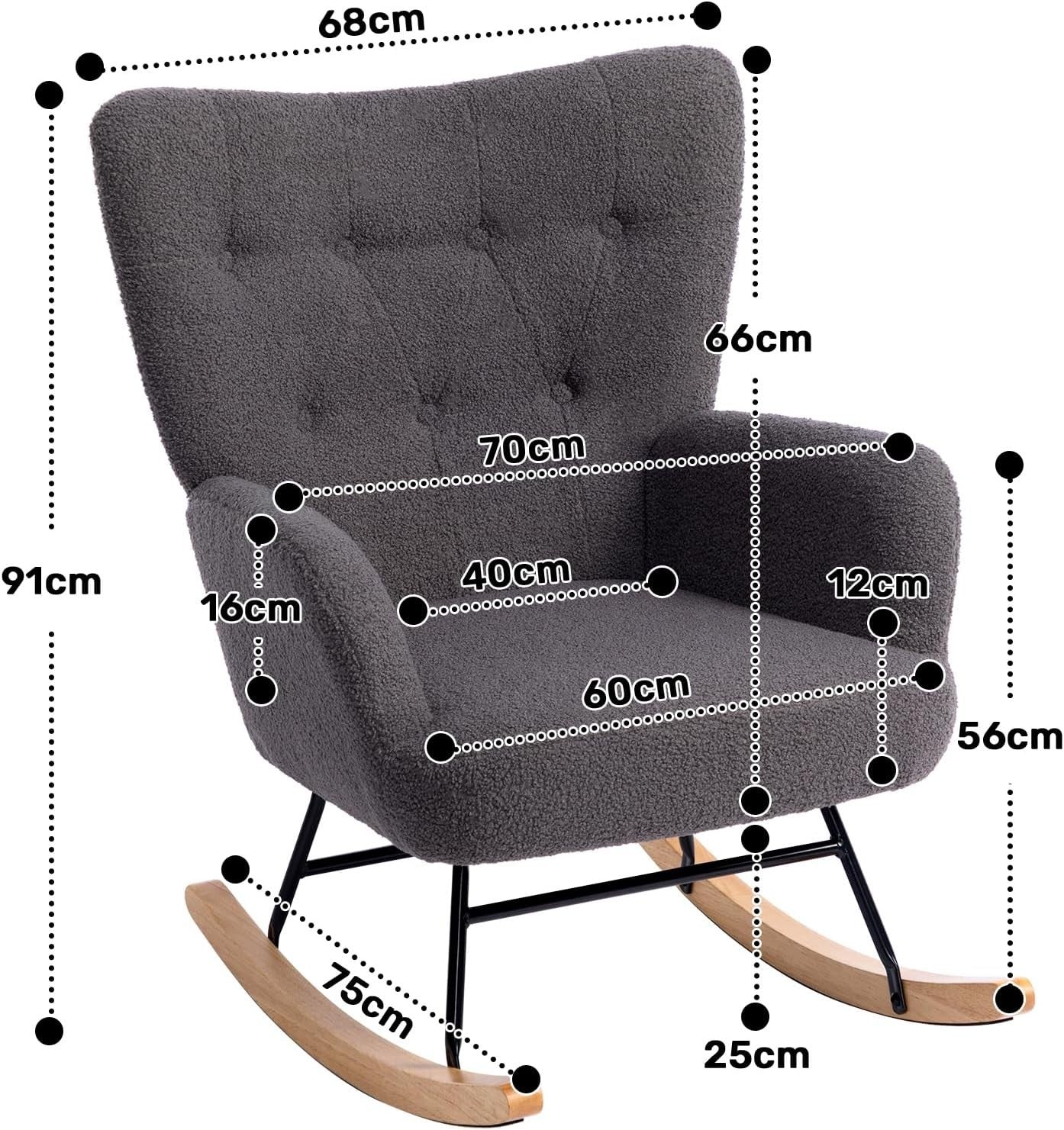 Ergonomic Rocking Chair for Living Room – Comfy Lounge & Relax Seat