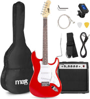 Beginner Electric Guitar Starter Kit 40W Amp 21 Fret Red