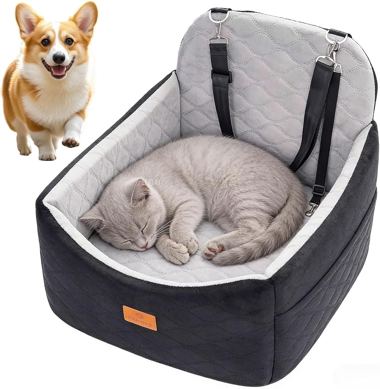 Dog Booster Seat 30lb Memory Foam Pet Travel Bed Washable Cover