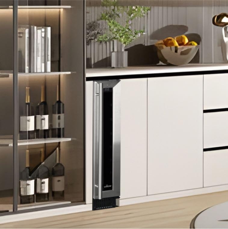 Slim Under Counter Wine Cooler Fridge Digital Touch Control Stainless Steel