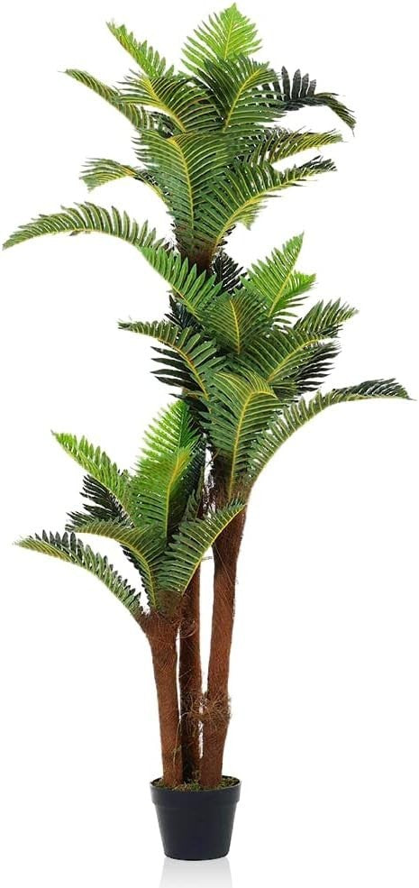 150cm Artificial Cycas Palm Tree in Pot Tropical Green Indoor Outdoor Decoration