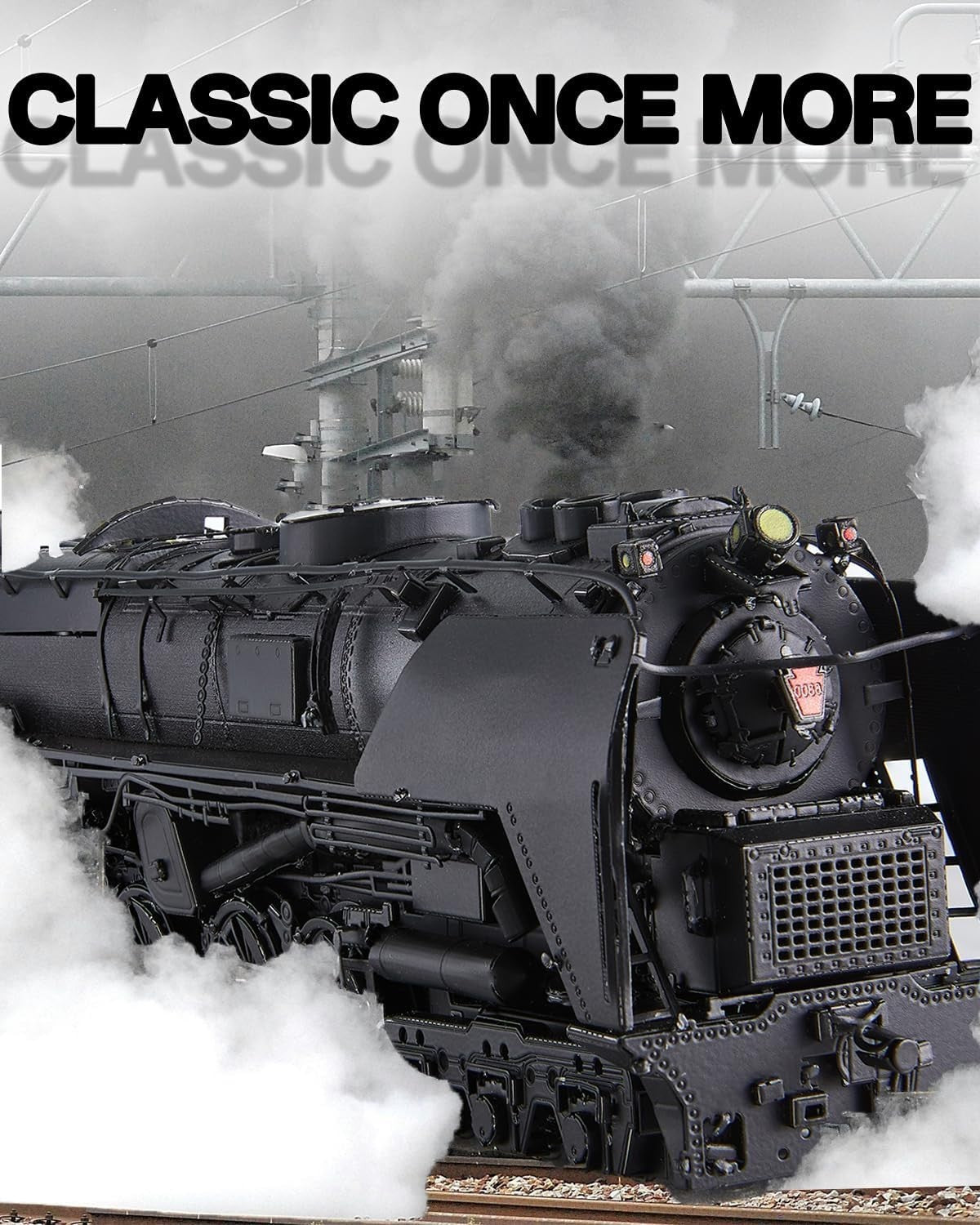 3D Metal Steam Locomotive Puzzle DIY Train Model Kit 448PCS Display