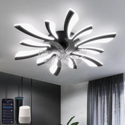 Smart Ceiling Fan with Lights 78cm, 6 Speeds, Dimmable LED, Remote