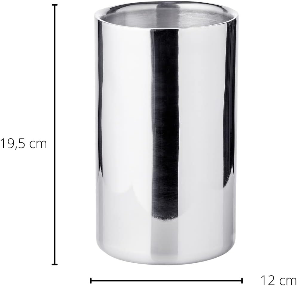 Stainless Steel Wine Bottle Cooler Double Wall Insulated Champagne Chiller