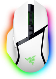 Pro Wireless Gaming Mouse 30K DPI RGB Tilt Wheel 11 Button Ergonomic White
