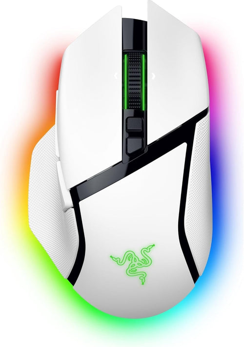 Pro Wireless Gaming Mouse 30K DPI RGB Tilt Wheel 11 Button Ergonomic White