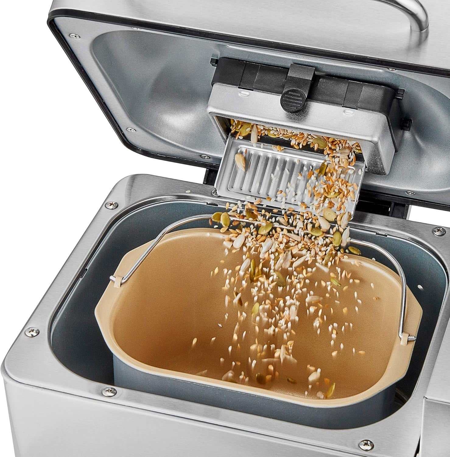 1KG Digital Bread Maker 19 Programs Fruit & Seed Dispenser Silver