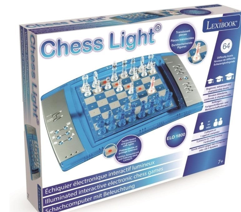 Electronic Chess Game with LEDs | Sensitive Touch Keyboard | 64 Levels | Family