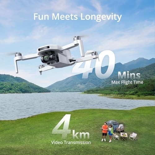 2.5K GPS Drone w/ Camera 4KM Range 40Min Flight Time EIS Stabilized Foldable Dro