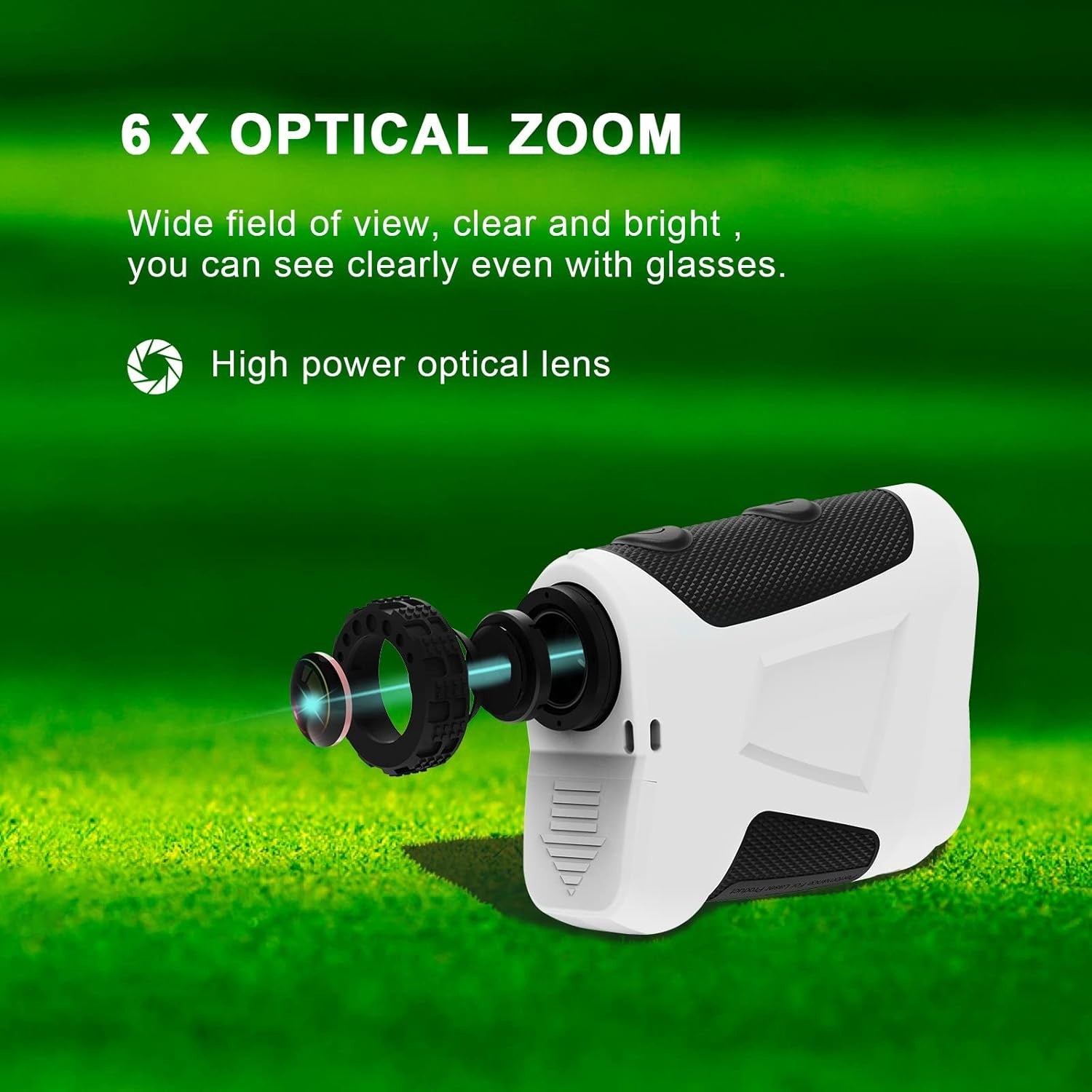 Golf Laser Rangefinder 600 Yards Slope Flag Lock Vibration 6X Zoom