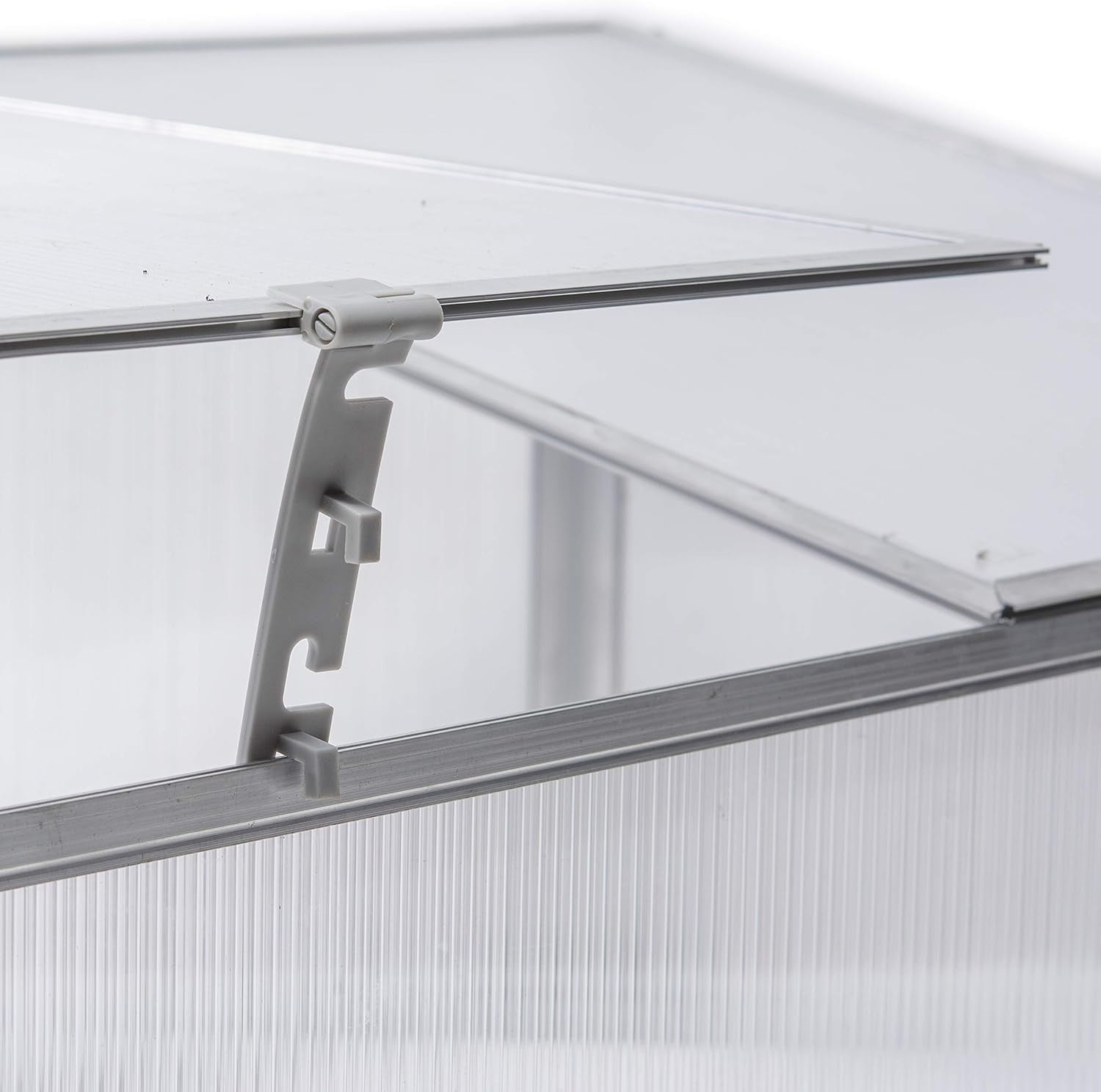 Aluminium Cold Frame Greenhouse 39" | Clear Poly Panel Planter for Herbs & Veg